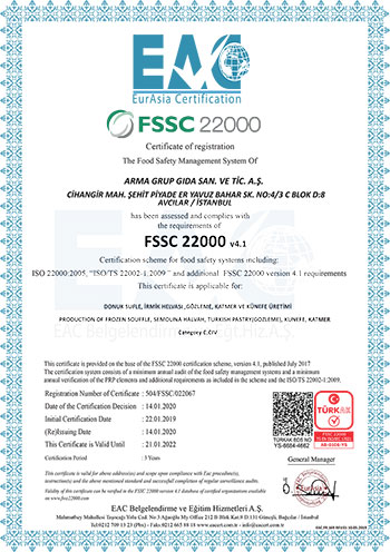 FSSC 22000 GIDA GÜVENLİĞİ